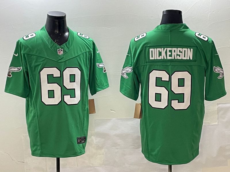 Men Philadelphia Eagles #69 Dickerson Green Retro three generations 2025 Nike Limited NFL Jersey style 6->youth nfl jersey->Youth Jersey